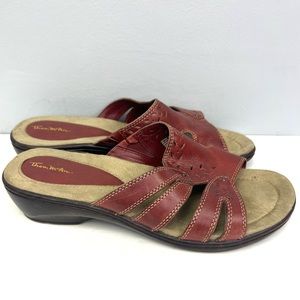 Thom McAn-‎ Red/Brown, Sandals, Size:10W, Pre-Owned